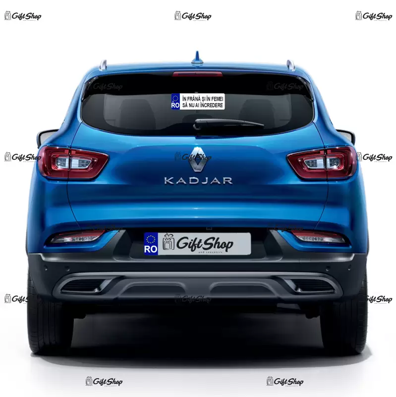 In frana si in femei sa nu ai incredere, indicator masina, dimensiune 200x60 mm